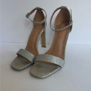 Windsor Silver Glitter heels strappy women’s size 6